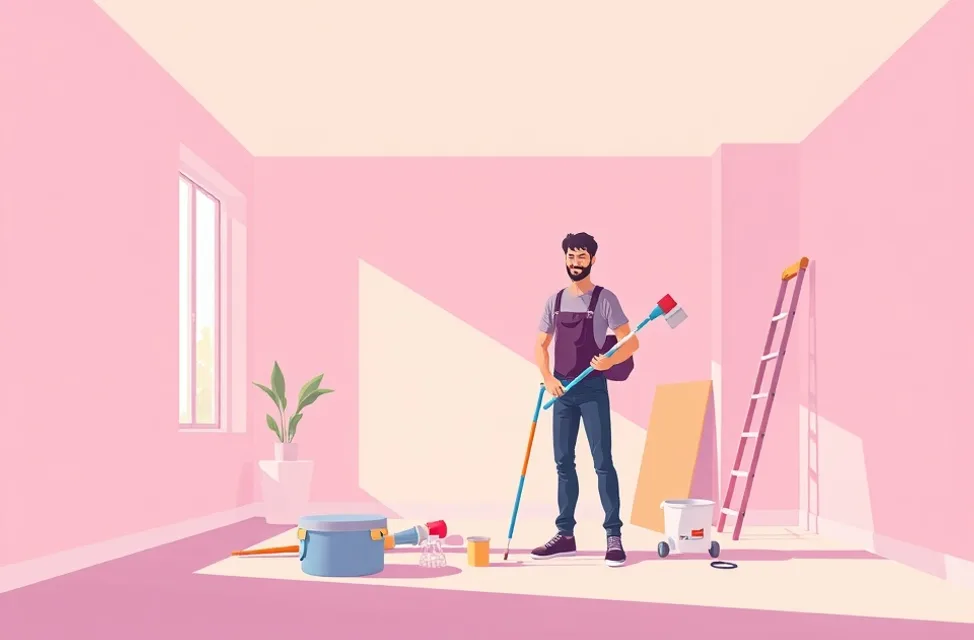 Intérieur rénové après travaux de peinture à Tulle